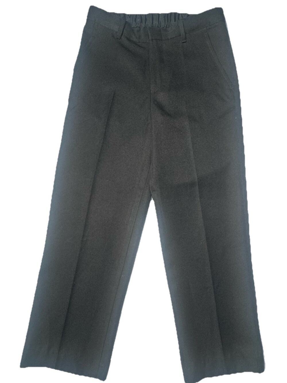 Boys Black Dress Pants Size 7 Elastic Waist Formal Uniform Polyester